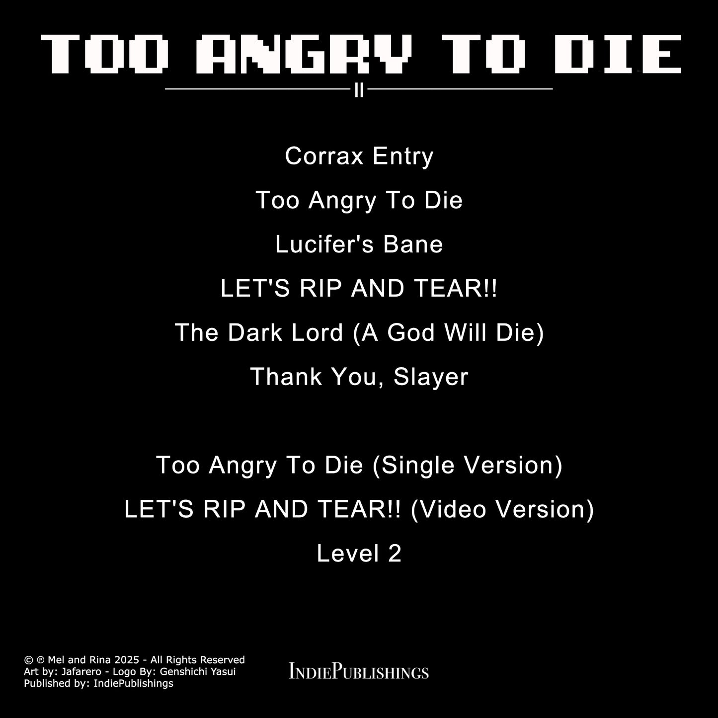 TOO ANGRY TO DIE - Vinyl Album